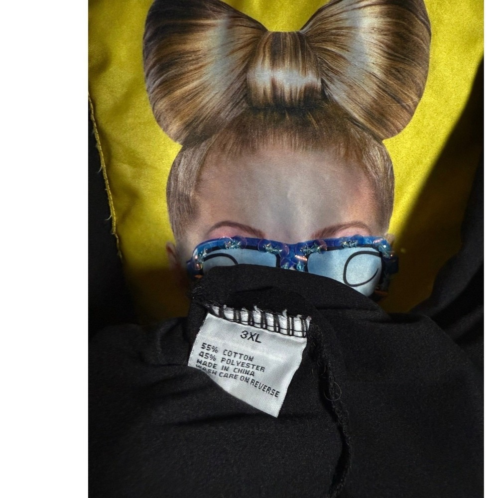 Streetwear Mistic Black Graphic T-Shirt Womens 3XL Girl Lollipop Sunglasses - Picture 4 of 7